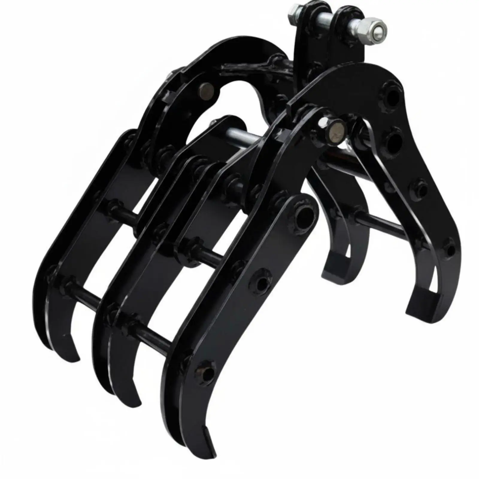 Mini Excavator Hydraulic Grapple Bucket Thumb Clamp for Logs Stones Debris Clearing High Strength Steel