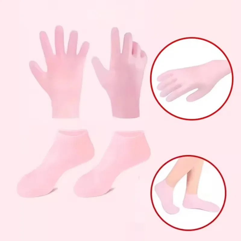 1pcsSilicone Care Gloves and Foot Covers Set for Hand and Foot Moisturizing and Skin Softening
