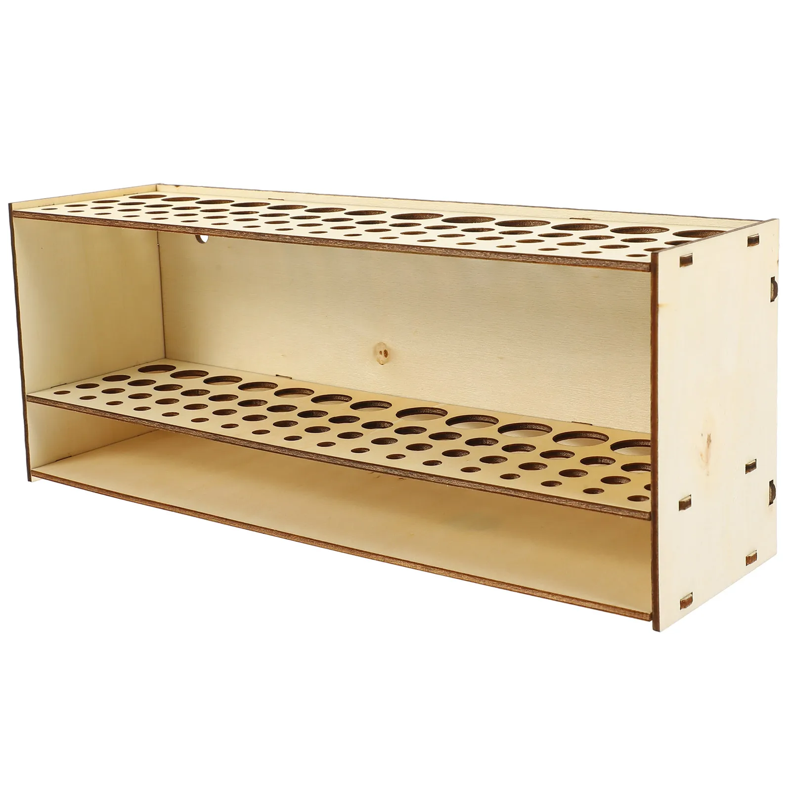

Wall-mounted Brush Holder Student Paint Brushes Wooden Organiser Storage Container