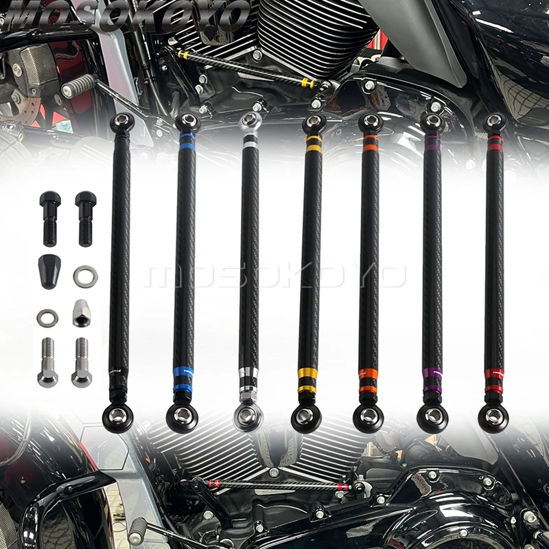 Thread Shift Rod Linkage 12″–13″ Adjust Gear Shifter Link Lever For Harley Softail FXST 1986-1990 Slim FLS FLSL FLSS Deuce FXSTD