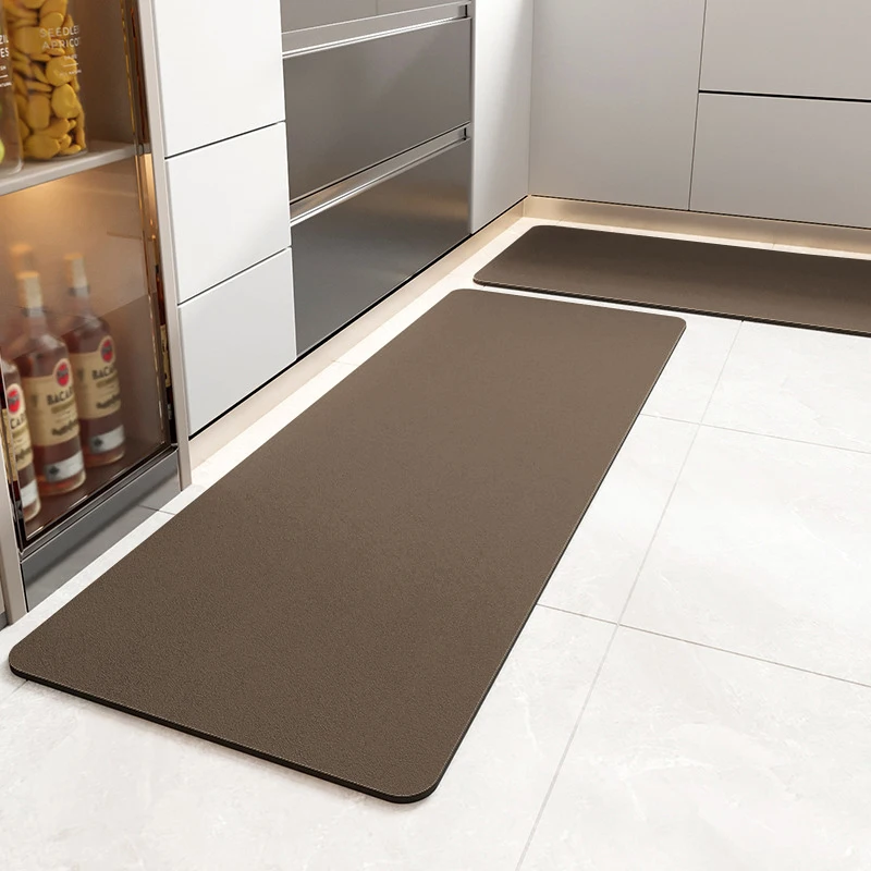 Superabsorbierende Küchenbodenmatte Lange Diatomeenerde-Küchenmatte Weiche Waschbare Teppiche Koreanische Einfarbige Badezimmer-Eingangsmatte – Detail 7