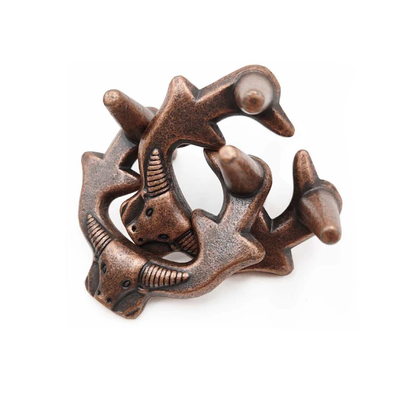 ﻿﻿﻿Magic IQ Ox Head Disentanglement Metal Puzzles Brain Teasers for Adults Teenager Logic Mind Challenge Educational Toys Gifts