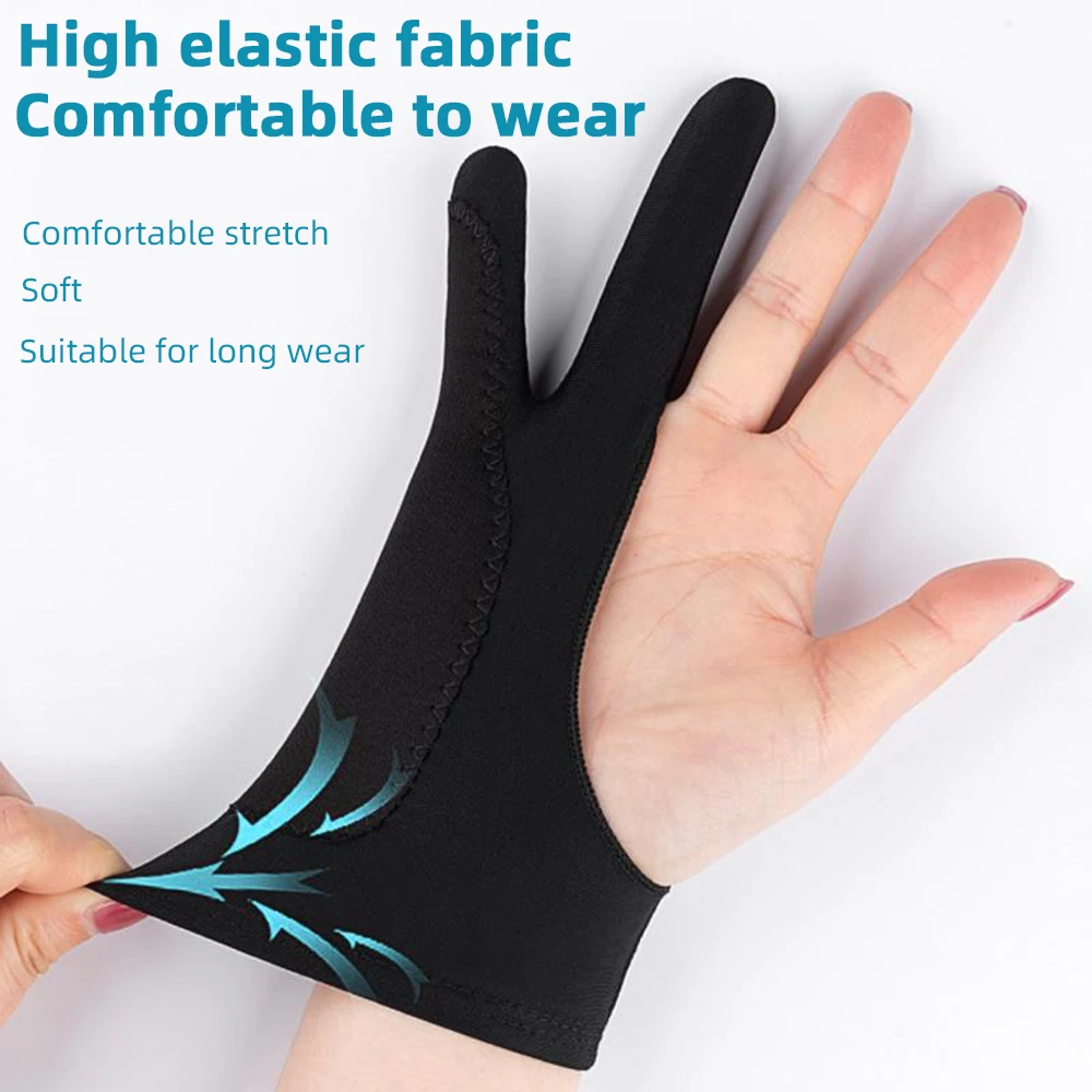 Two-finger Painting Gloves for IPad Tablet Touch Screen Drawing Anti-touch Anti-pollution Anti-dirty, Right And Left Hand Glove