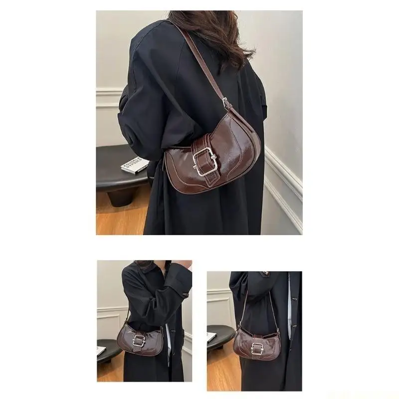 

X90D Fashionable Retro Shoulder Bag for Women PU Designs Underarm Purse