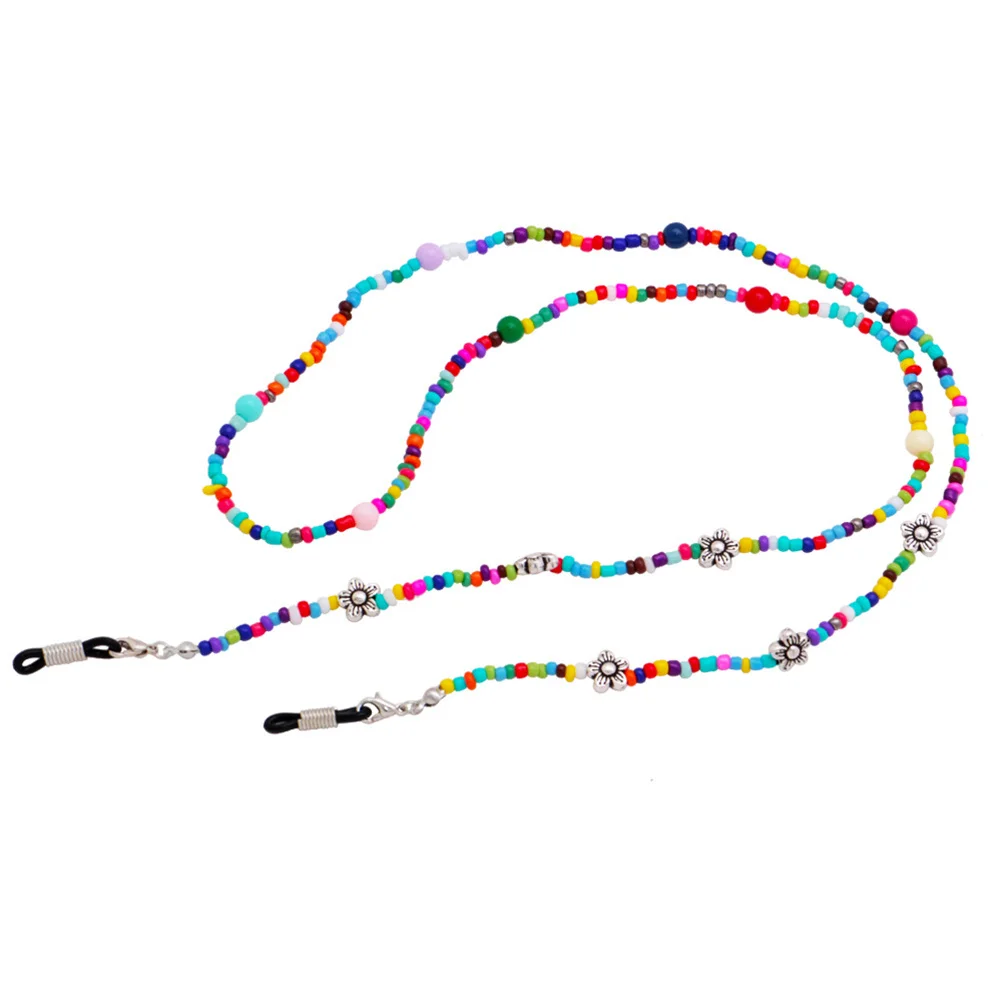 

Rice Bead Glasses Chain Anti-Slip Eyewear Retainer Cord Sunglasses Neck Strap Eyeglass Holder String For Men Women Running