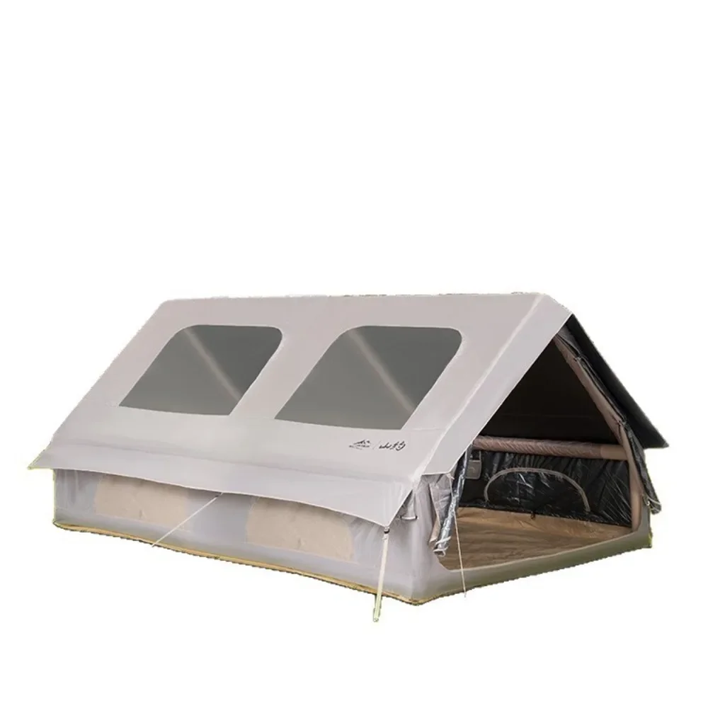 SHANYUE خيمة خارجية للتخييم البري غرفة معيشة أوتوماتيكية مجانية قابلة للنفخ للتخييم غرفتين غراء أسود خيمة كبيرة بنعل واحد بالكامل