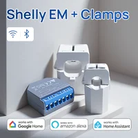 Shelly EM + Clamp Domotica, medidor de energía operado por WiFi, Control de Contactor, medición de memoria interna y alarma programable