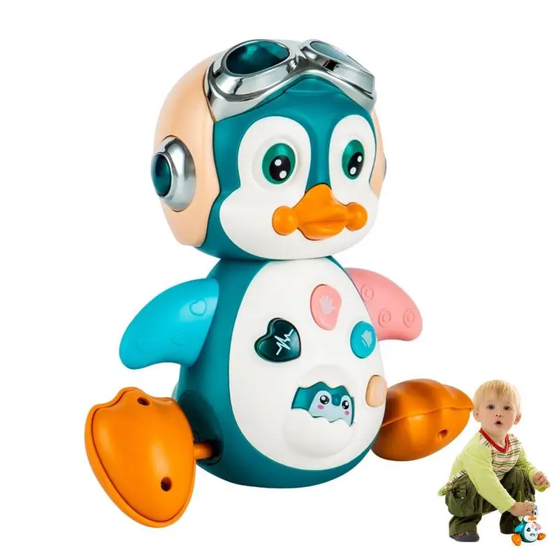 

Baby Crawling Toys Infant Penguin Moving Walking Toys Early Learning Interactive Crawling Toys For Educational Preschool