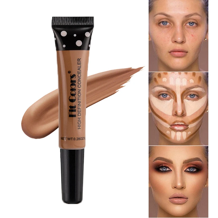 Nude Makeup Facial Foundation Waterproof Cover Blemish Base Fluid Concealer Oil Control Lasting Brighten Skin BB Cream Cosmetics