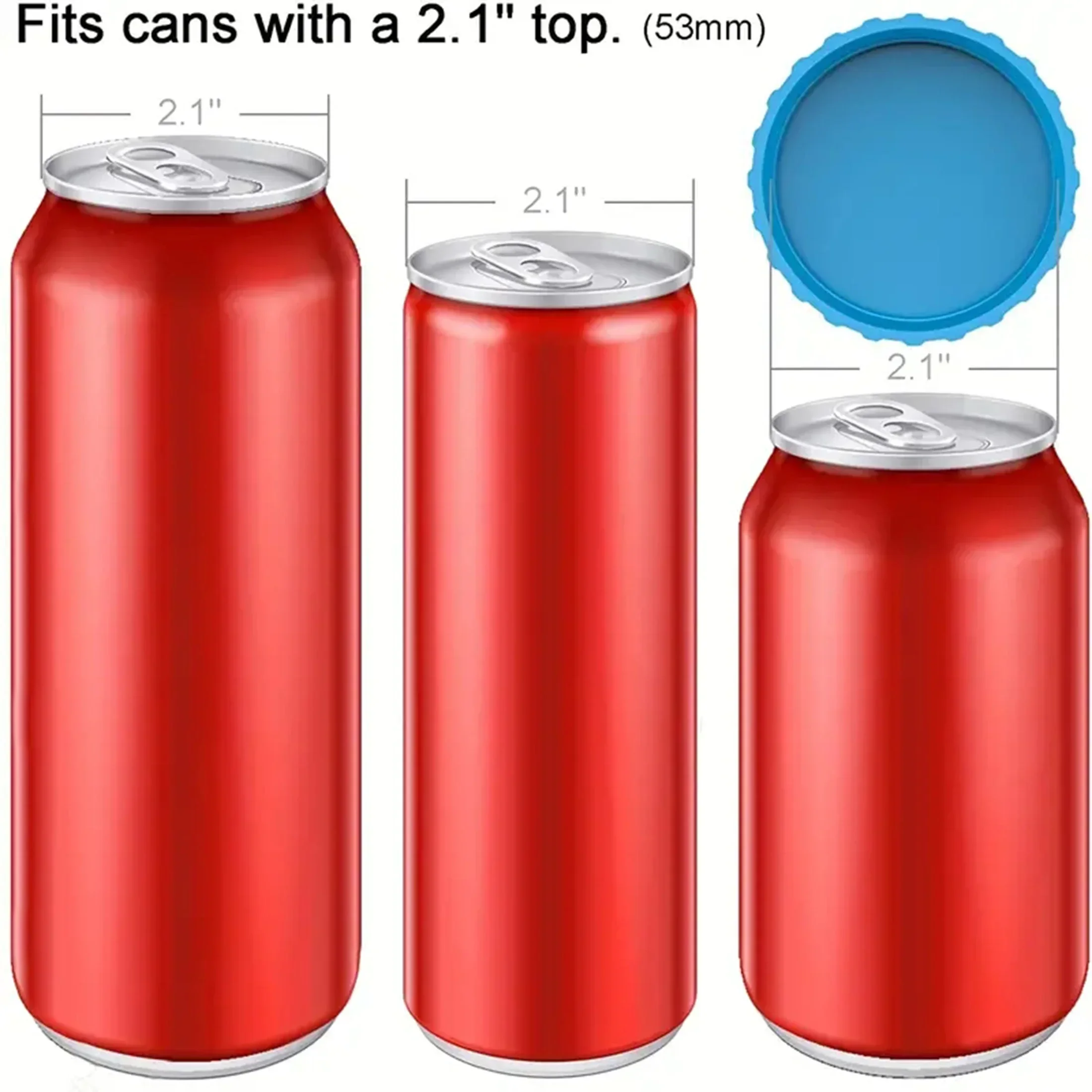 6 uds.-tapa de lata de silicona tapa de refresco tapa de lata de cerveza sellado tapa de cola a prueba de fugas
