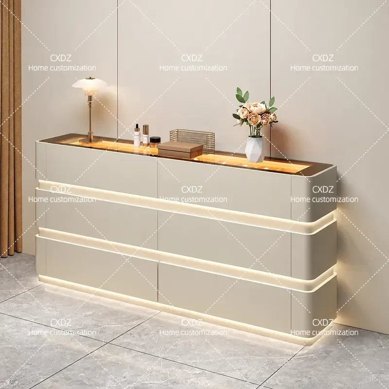 Cream Style Floor to Ceiling Jewelry Cabinet Bedroom Bucket Storage Bedside Narrow Closet Cloakroom Middle Island Locker