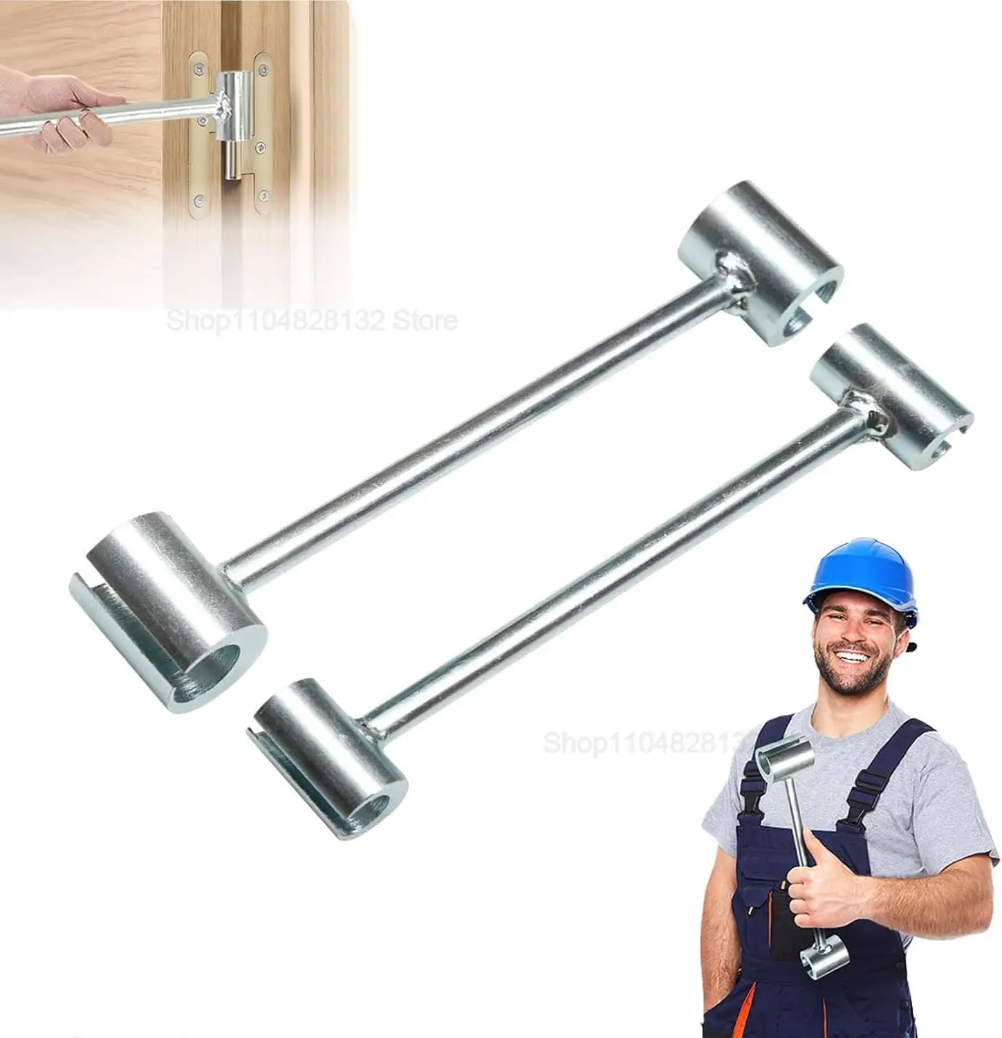 Hinge Adjustment Tool,Easy and Efficient Hinge Hole Adjustment Wrench Door Hinge Tool，Door Hinge Repair Tool for Various Gaps