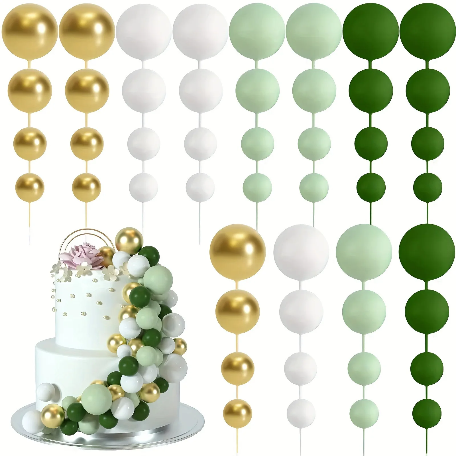 10 Stück farbige Kugel alles Gute zum Geburtstag Kuchen Topper 3 cm mattierte Kugeln Kinder Weihnachtsfeier Geschenk Kuchen Topper Hochzeit Dessert Dekoration – Detail 11