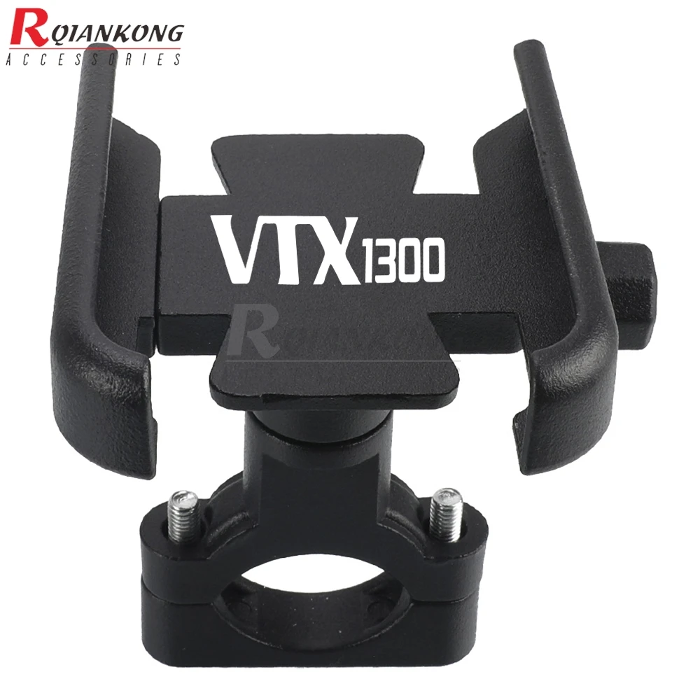 For Honda VTX1300 VTX1300C VTX1300S VTX 1300 RETRO 2003-2010+ Universal Rearview Mirror Handlebar Phone Holder Cellphone Stand