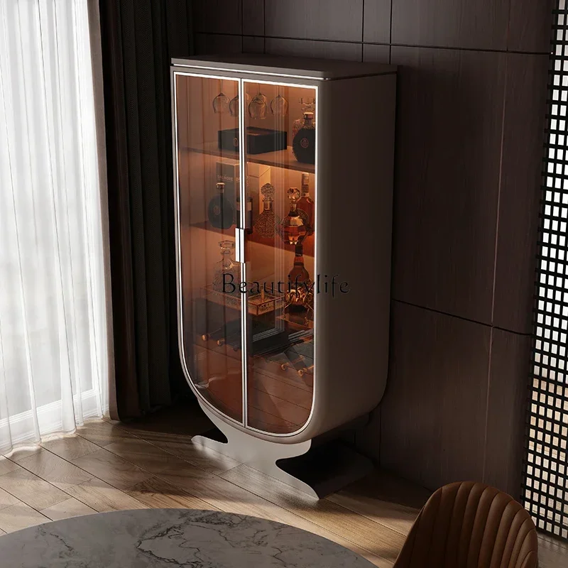 خزانة مشروبات فاخرة ذات باب مزدوج من LXLight، غرفة معيشة كبيرة مسطحة على الحائط، خزانة عرض زجاجية أصلية راقية SSS