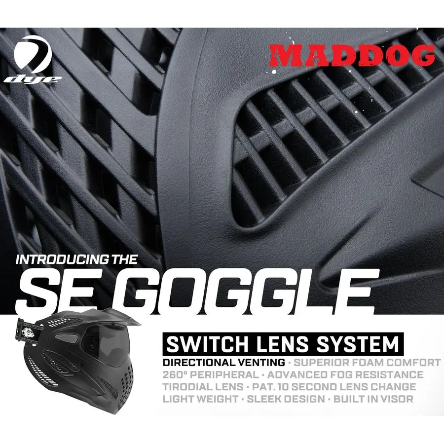 Dye SE Special Edition Paintball Mask Goggle System Replaceable SLS Thermal DualPane Anti Fog Lens Adjustable FullFace Safety Ce