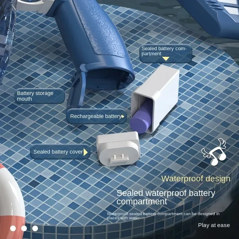 Pistola de agua M416, pistola eléctrica, iluminación de tiro, pistola de juguete completamente automática, piscina de verano, juguete de playa para niños, niños, niñas y adultos