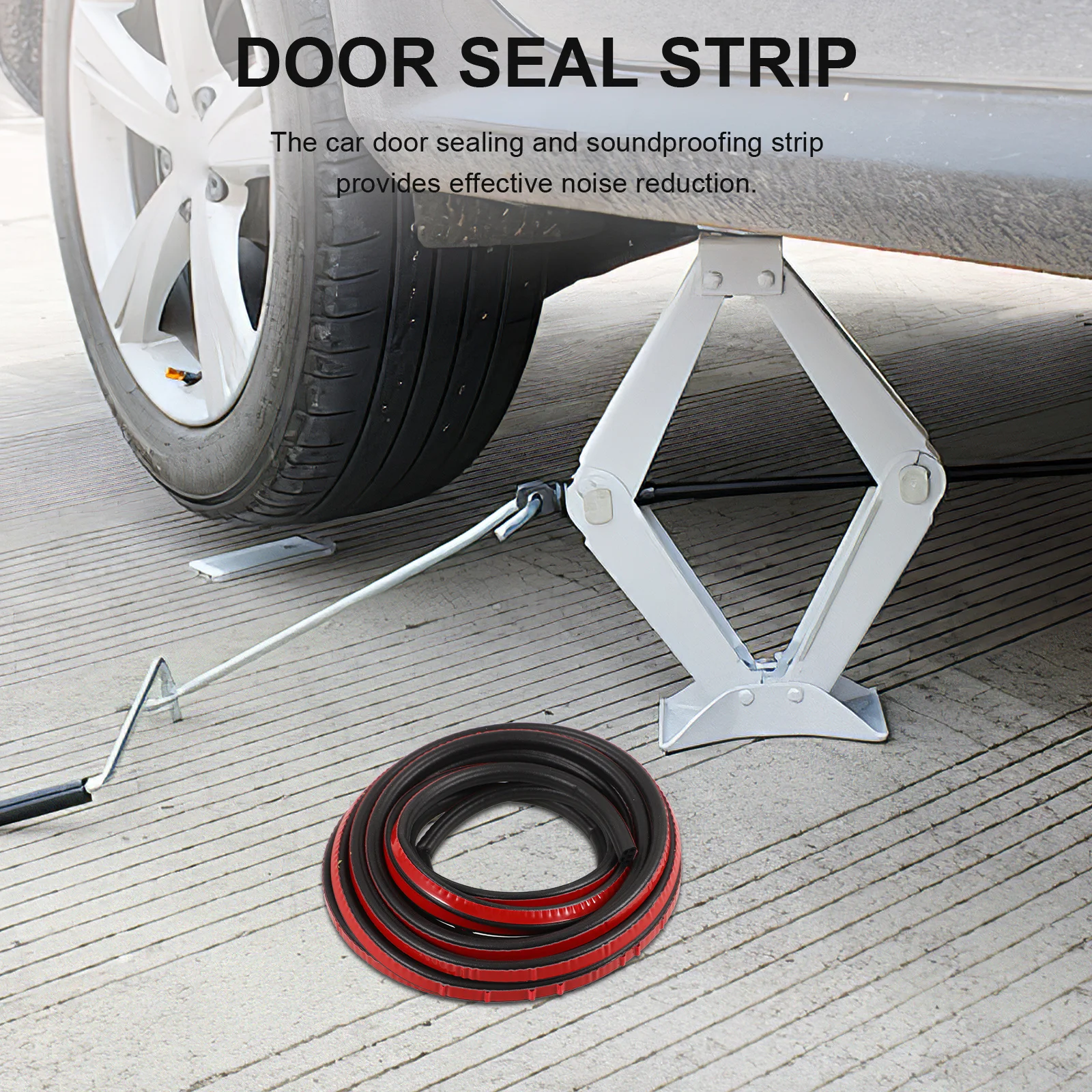 

Rubber Car Door Seal Strip 5 Meters Vehicle Edge Guard Weatherproof Noise Reduction Door Protective Strip for Cars