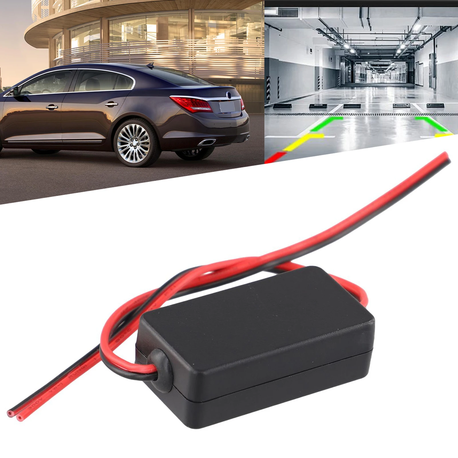 For Germany/American Car Series Reverse Camera Parts Power Filter 1 Pcs 12V DC Anti Flicker Black High Quality