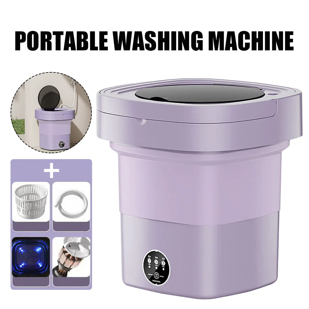 10L Foldable Washing Machine Deep Cleaning US Plug Mini Small Washer Waterproof for Baby Clothes Socks Underwear Panties Washer