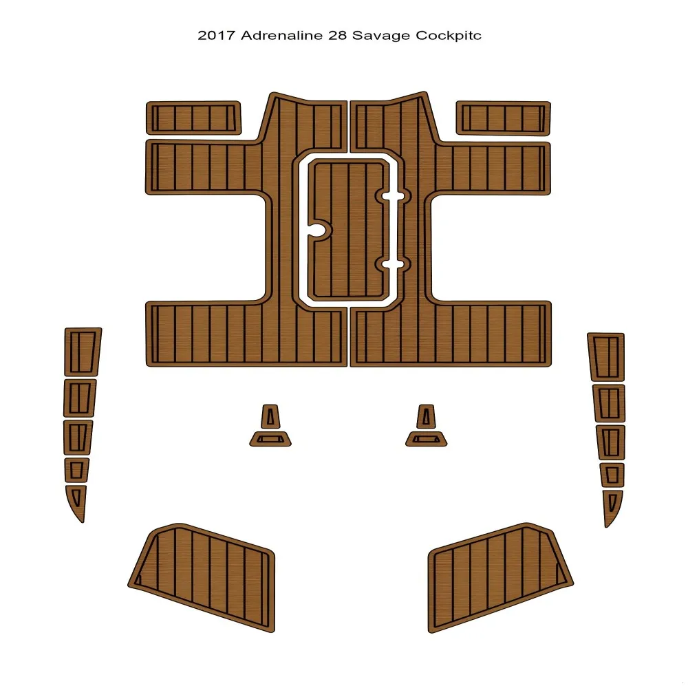 2017 Adrenaline 28 Savage Cockpit Pad Boat EVA Faux Foam Teak Deck Floor Mat SeaDek MarineMat Gatorstep Style Self Adhesive