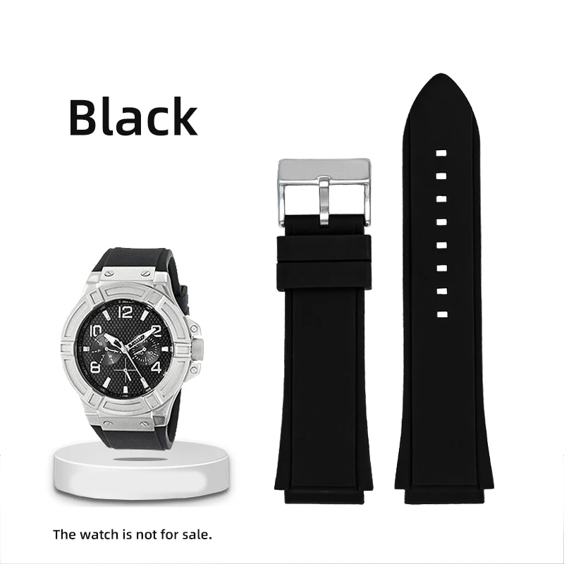 For Guess W0040G5 W0040G3 W0247G3 Waterproof Silicone Watch Strap Men\'s Watch Band 22mm Soft