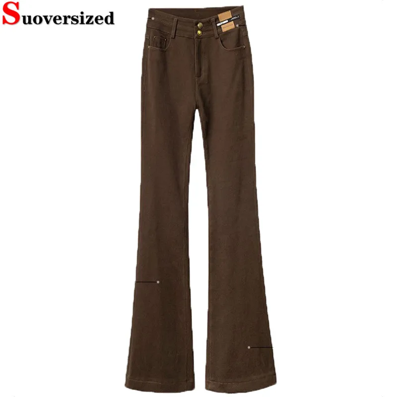 

Lift Hip Elegant High Waist Flare Jeans Korea Casual Cowboy Pantalones Skinny Vaqueros Fashion Slim Vintage Women Denim Pants
