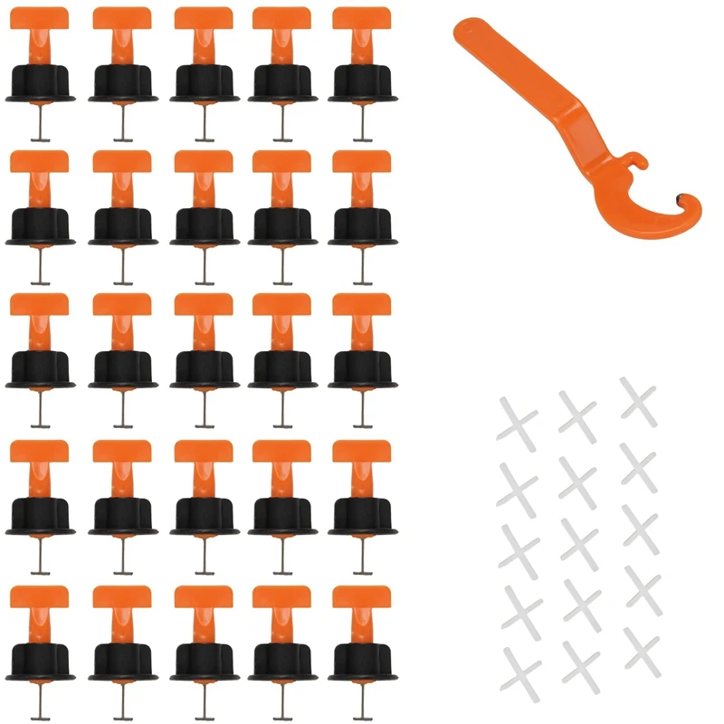 151 Pcs Flat Ceramic Level Wedges Tile Spacers Reusable Flooring Wall Tile Leveling System Leveler Locator Plier