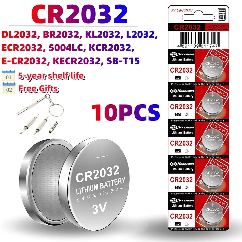 10pcs Original CR2032 battery cr2025 CR2450 CR2016 CR1632 CR1620 CR24303V Lithium Battery For Watch batteries Button Coins Cell