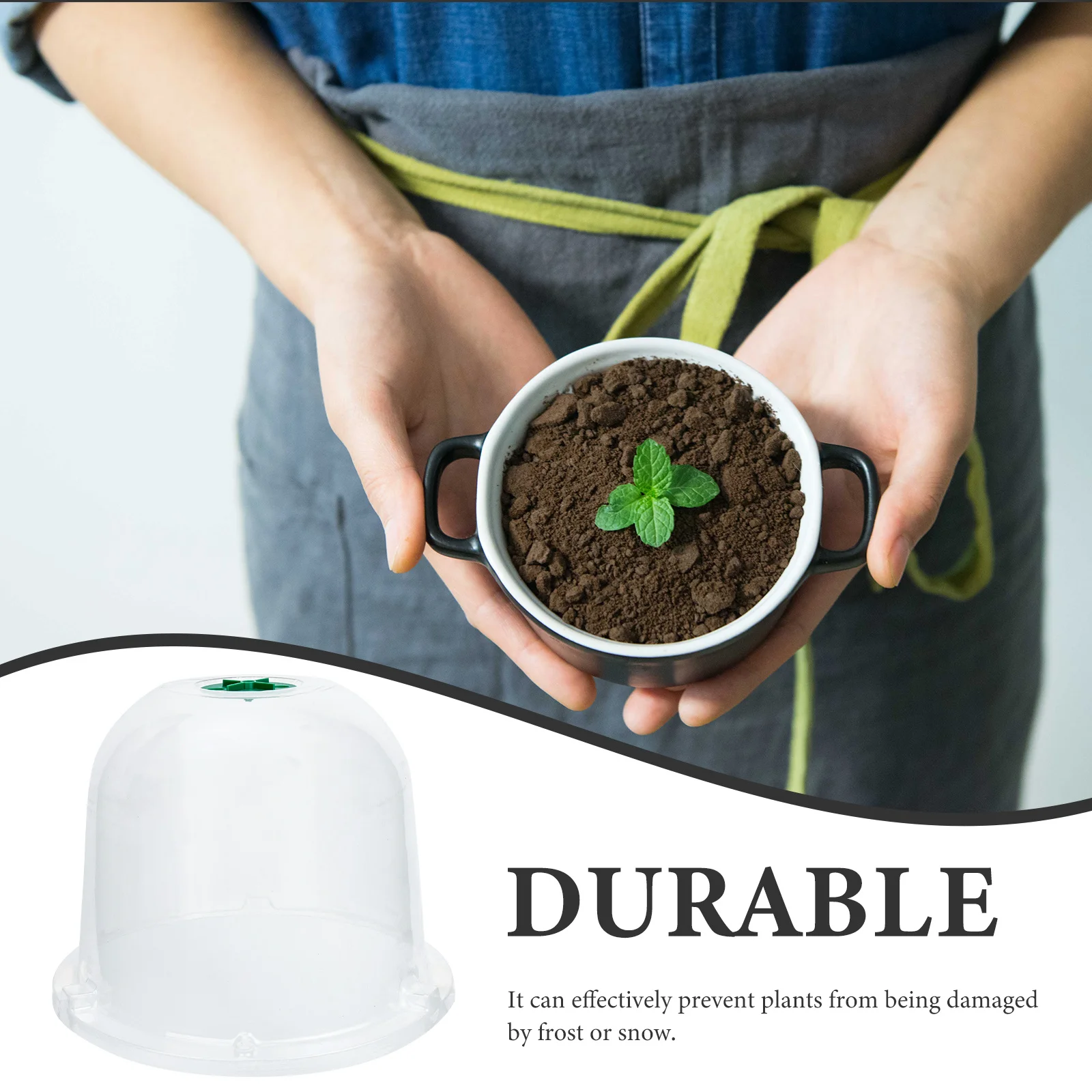 

5 шт., защитный чехол для растений, многоразовый водонепроницаемый садовый клош для наружного сада, принадлежности для газона, двора, парка, прозрачный купол для растений, тепло