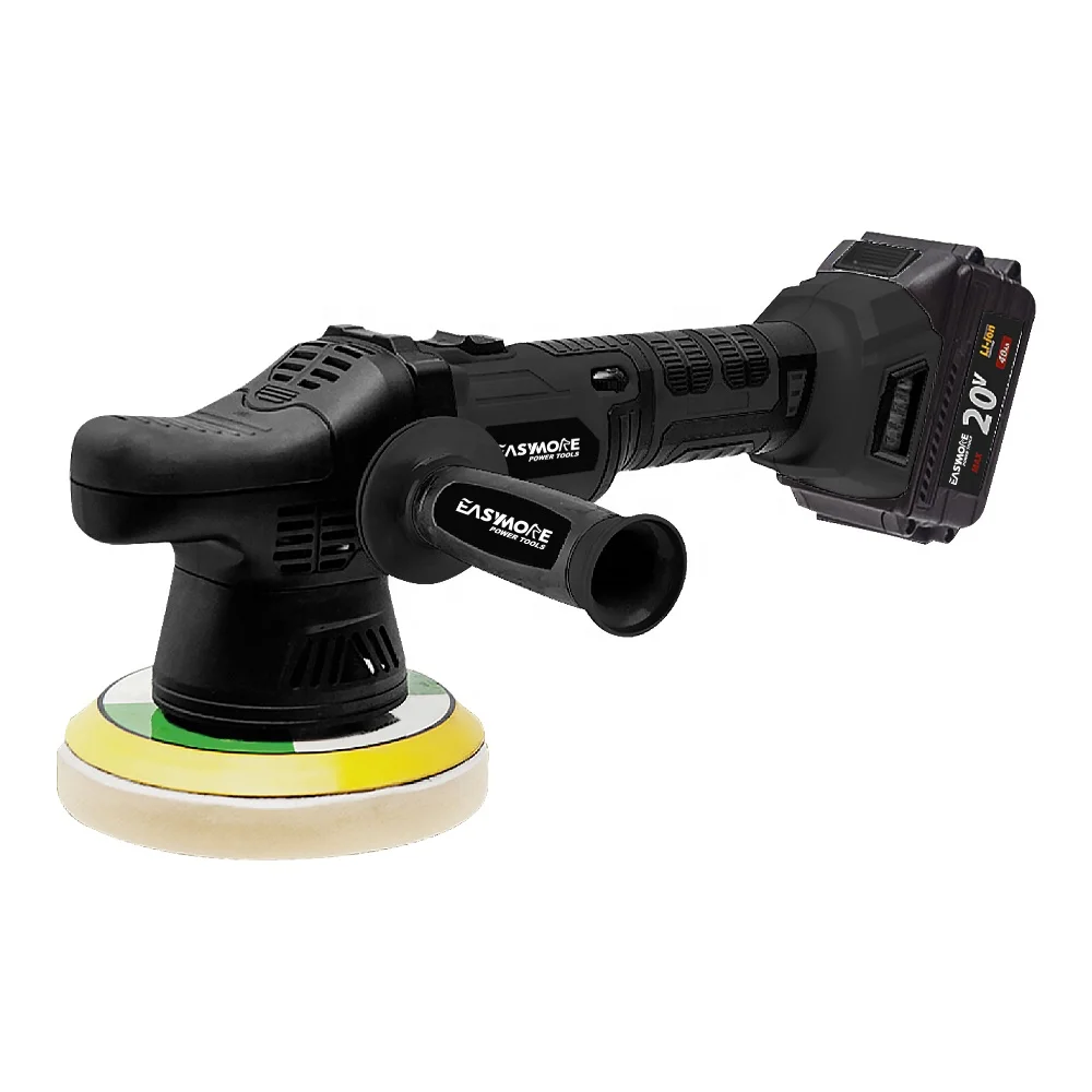 

20V Li-ion Rechargeable 6-Inch Waxer Random Dual Action Orbit Car Polisher Cordless 2500-5000 RPM