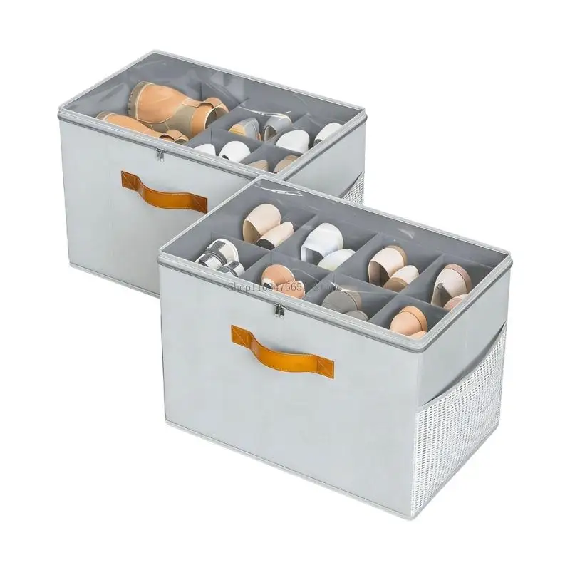  Pack of 2 Shoe Dust Cover Moisture Proof Portable Storage Box Travel Use