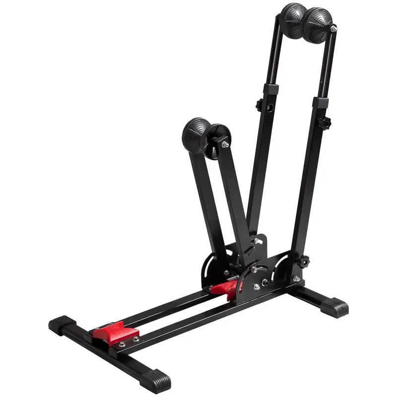 Portable Folding Repair Rack for Home Indoor Display Double Rod Support for Parking Highway or Mountain Bike Parts