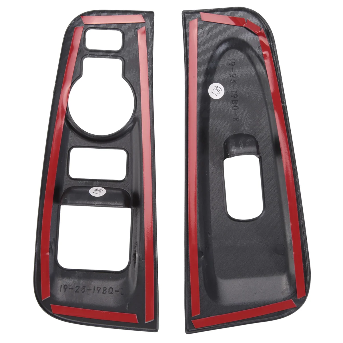 2Pcs ABS Carbon Fiber Window Armrest Trim Cover for Hyundai Grand Starex H1 2019 2020 Car Interior Accessories