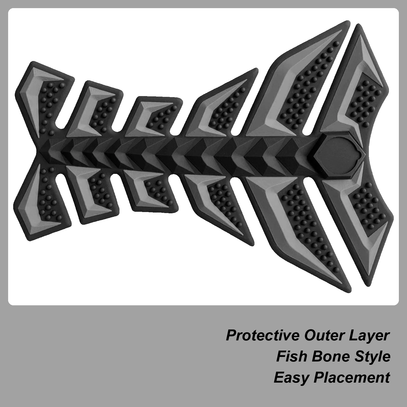 Motorcycle Decals 3D Fish Bone Design Adhesive Oil Tank Decals For Adults Oil Tank Street Car Modification Accessories