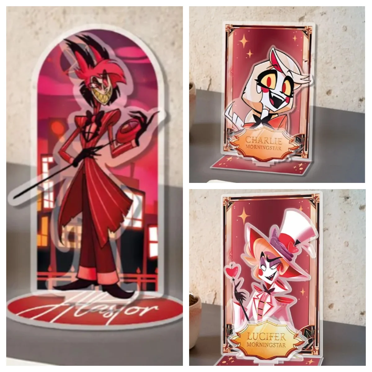 

15Cm Acrylic Standing Plates for Hazbin Hotel Anime Character Desktop Ornament Decorative Creativity Exquisite Fans Gift