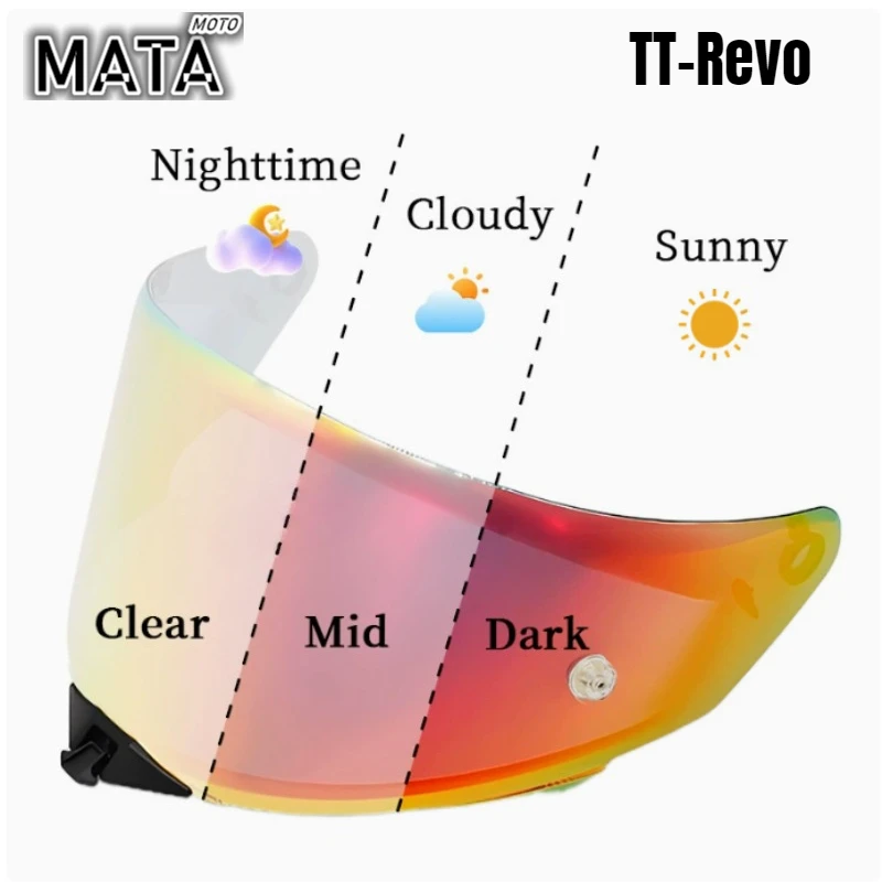 

Helmet Transparent discoloration Visor for KYT TT REVO Motorcycle Detachable Helmet Glasses Motorbike Helmet Lens