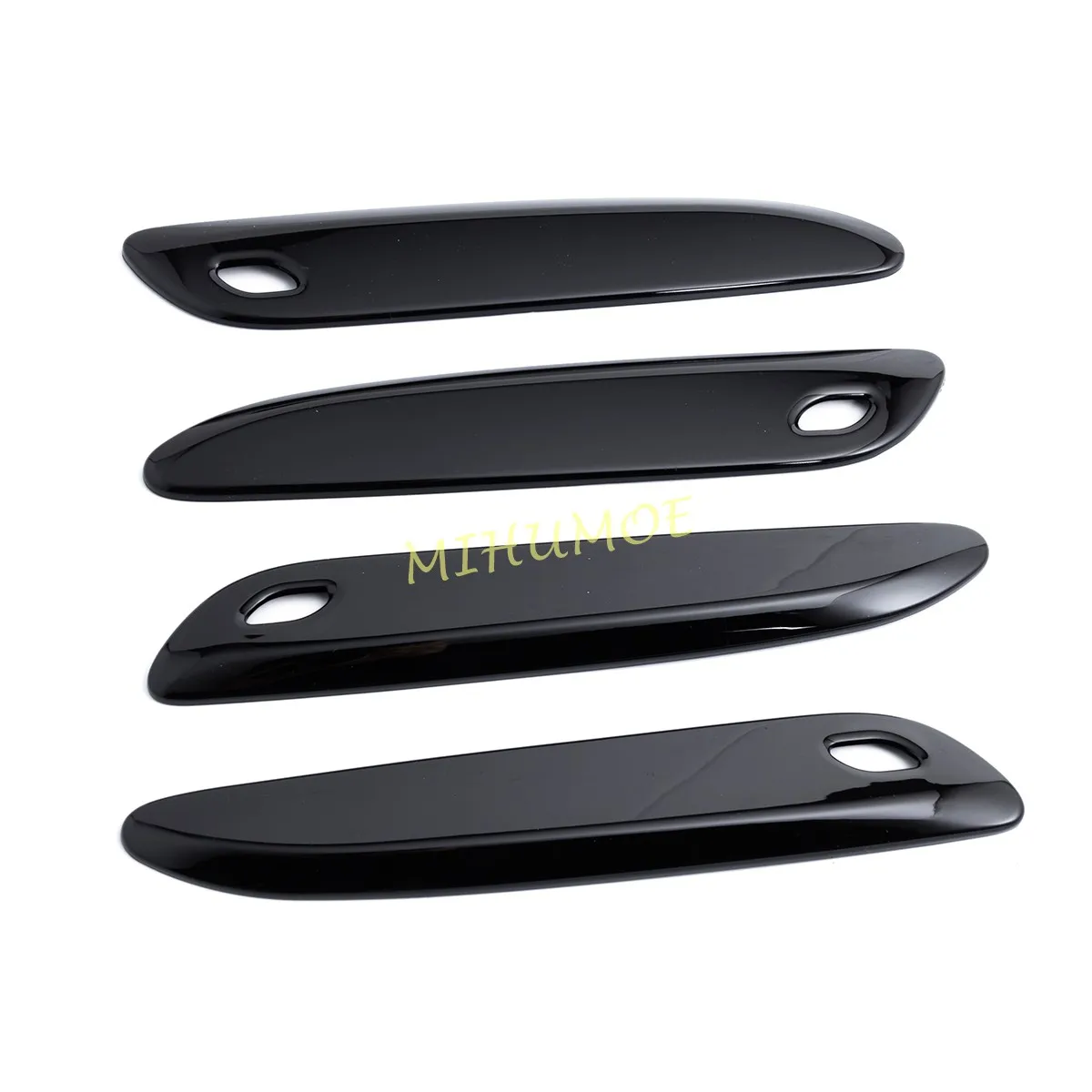 Glossy Black Door Handle Trim Molding Stickers For Mercedes-Benz E350 E450 2024 2025 S-Class EQE350 EQE500 EQS450 EQS580 2023