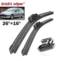 Erick's Wiper Front Wiper Blades For Peugeot 206 2001 - 2006 Windshield Windscreen Clean Window Car Rain Brushes 26