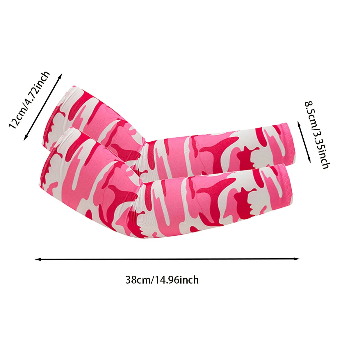 4 pares de trajes de camuflaje de moda, protectores de brazos de seda de hielo de 8% spandex, protectores de brazos de seda de hielo para exteriores, ropa de pesca para hombres y mujeres, fundas de hielo de camuflaje finas de primavera y verano