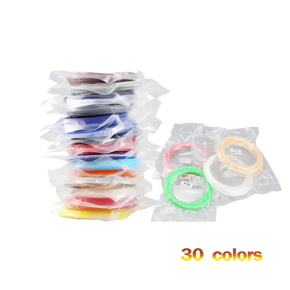 10 Meter PLA 1.75mm Filament Printing Materials Plastic For 3D Printer Extruder Pen Accessories Black White Red Colorful Rainbow