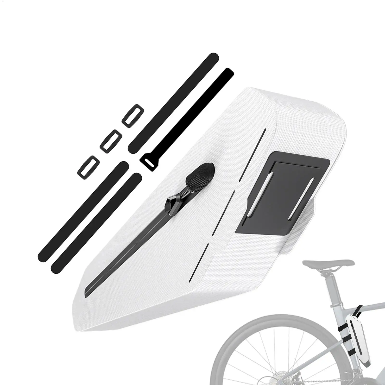 Bike Tube Bag Waterproof Cycling Frame Phone Storage Pouch Cycling Top Tube Bag For Outdoor Mountain Road Travel Commuting