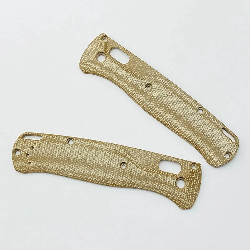 Imagem -05 - Micarta Material Faca Dobrável Escalas Lidar com Patches para Benchmade Bugout 535 Facas Faça Você Mesmo Fazendo Apertos Acessórios Shank Par