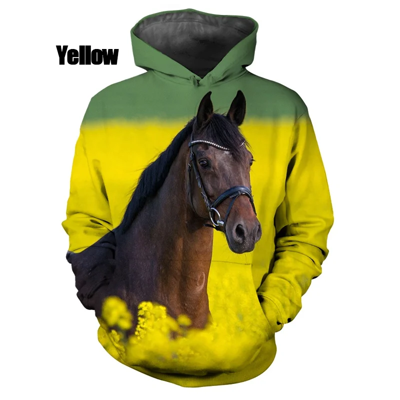 Hot Sale Horses 3D Print Hoodie Sweatshirts Men Women Fashion Casual Long Sleeve Pullover Print Harajuku Streetwear Hoodies