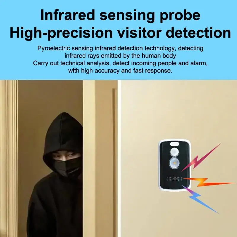 Perimeter Anti-Theft Alert Alarm 125dB High Volume 3 Working Modes Motion Detector for Construction Site Security Use