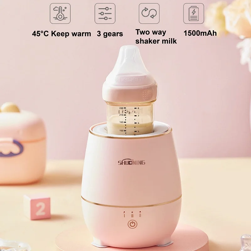 1500mAh Home Baby Milks Shaker Portable Automatic Keep Warm Milk Powder Blender 3 Gear Adjust Multifunctional Electric Stir Bar