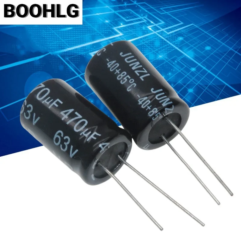 5PCS 470uf NP non-polar audio electrolytic capacitor 63v 470uf 16X25mm