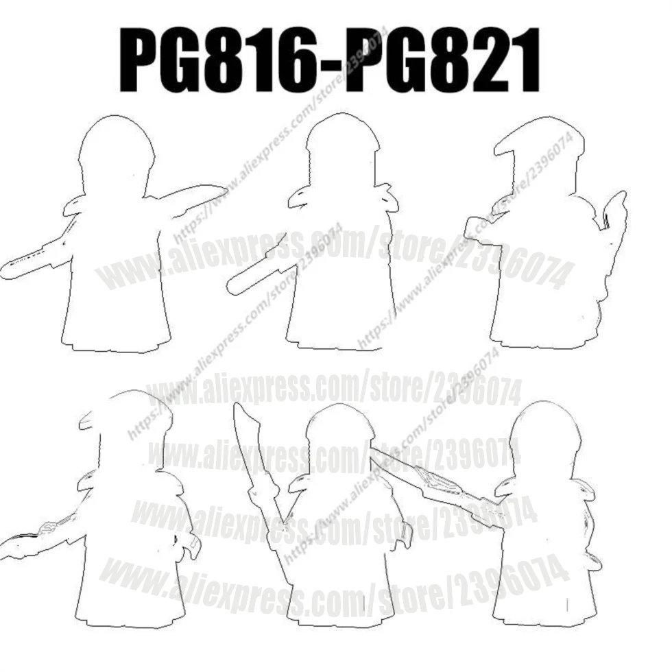 

PG816-PG821 Фигурки из фильмов Строительные блоки Кирпичи PG816 PG817 PG818 PG819 PG820 PG821 Подарочные игрушки