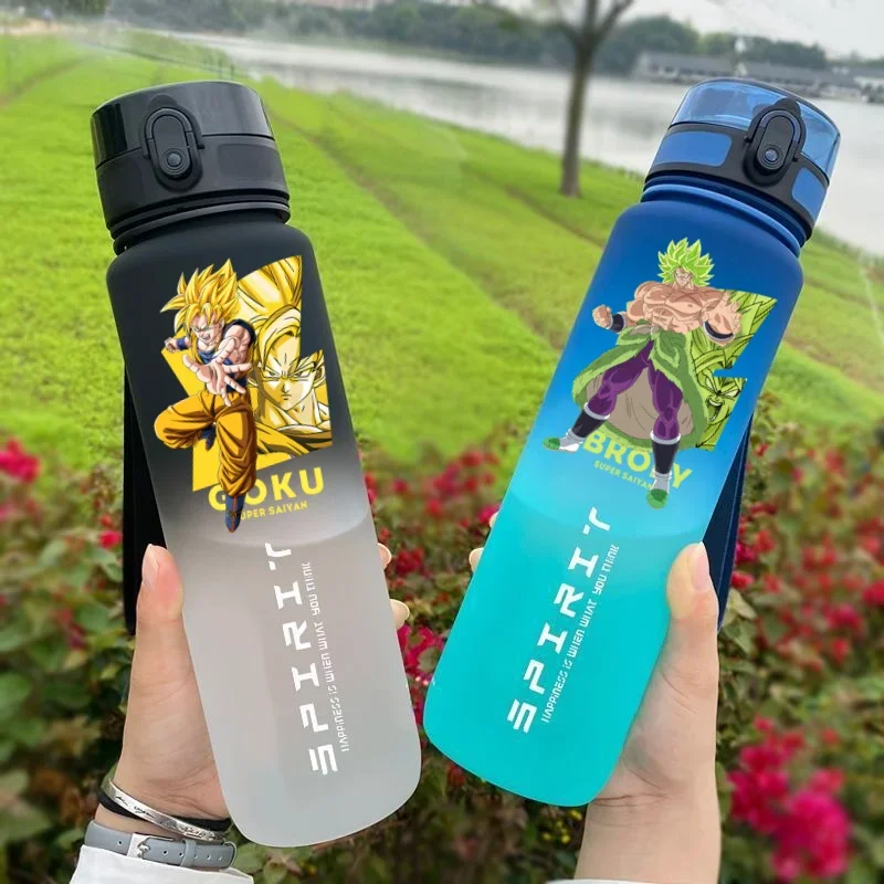 Dragon Ball 650ml Fitness and Sports Direct Drinking Plastic Anti-drip Water Bottle Goku Vegeta Children and Students Capacity