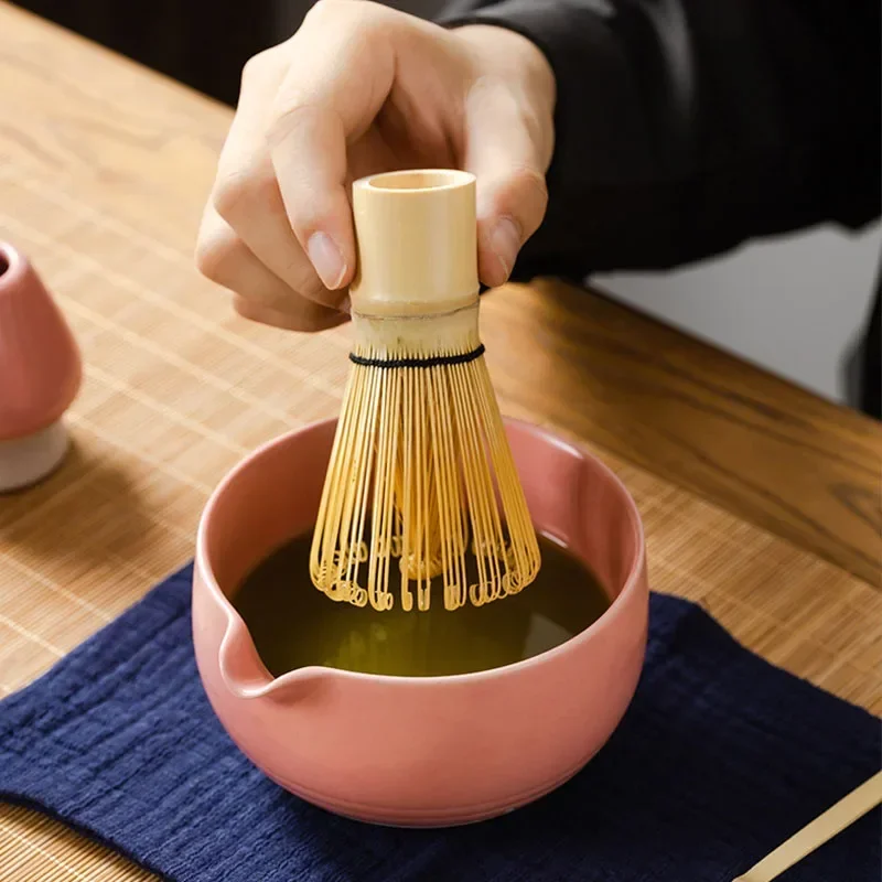 9PCS Tea Whisk Brush Set Bamboo Matcha Whisk Scoop and Holder Matcha Bowl with Strainer Japanese Matcha Ceremony Accessory Gift